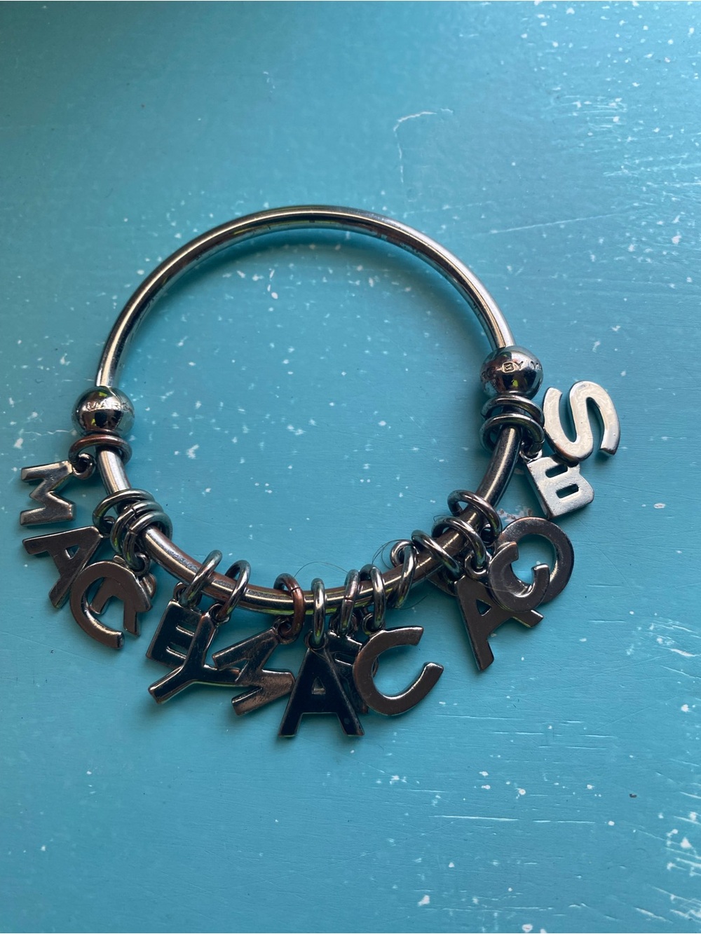 Marc by Marc Jacobs Silver Letter Charm Bracelet